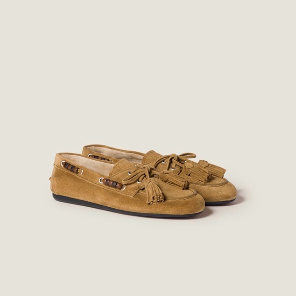 Miu Miu Shoes - Miu Miu Suede Tassel Loafers